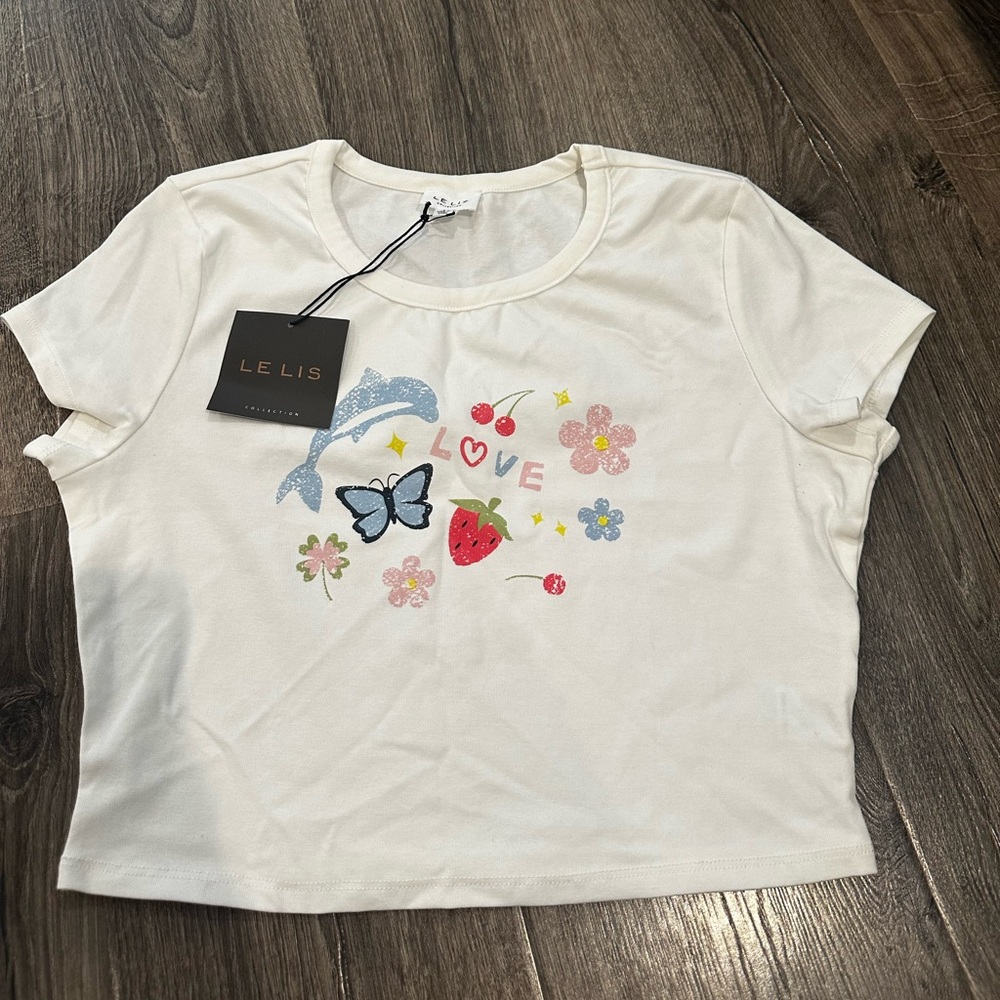Le Lis Girlypop Graphic Baby Tee